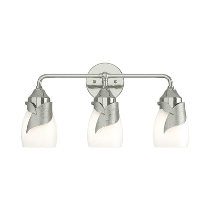 Lapas Bath Vanity Light in Sterling (Opal Glass).