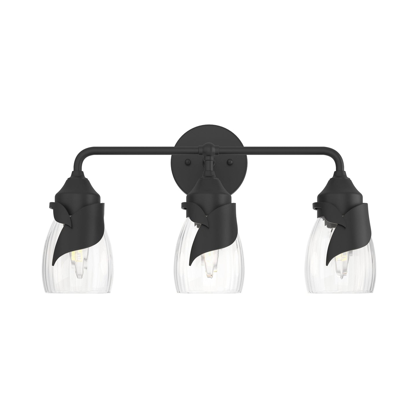 Lapas Bath Vanity Light in Black (Water Glass).