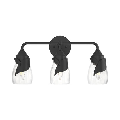 Lapas Bath Vanity Light in Black (Water Glass).
