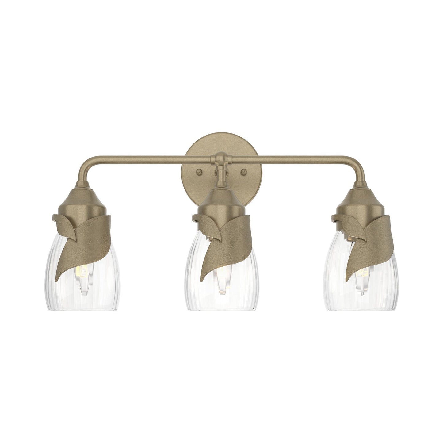 Lapas Bath Vanity Light in Soft Gold (Water Glass).