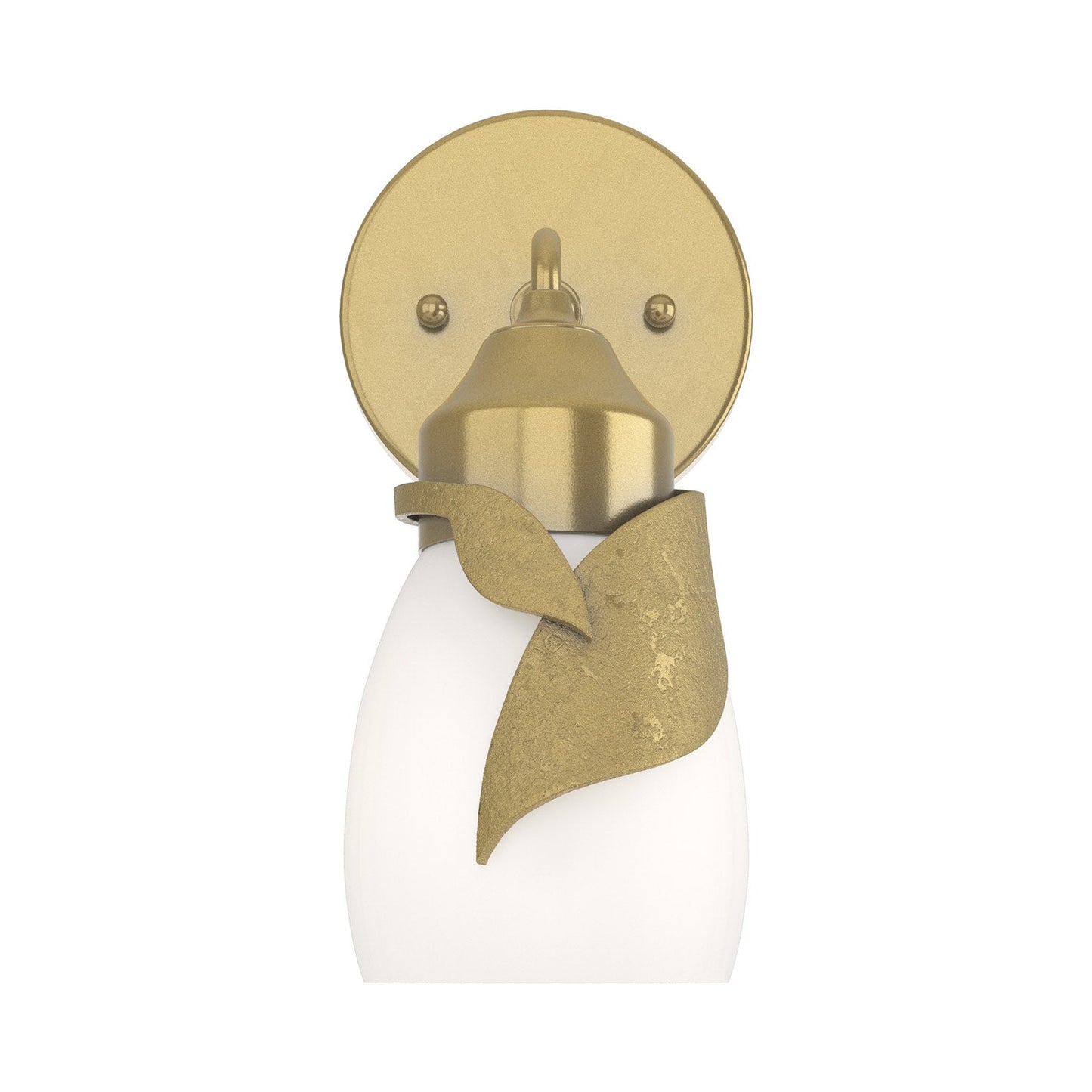 Lapas Bath Wall Light in Modern Brass (Opal Glass).