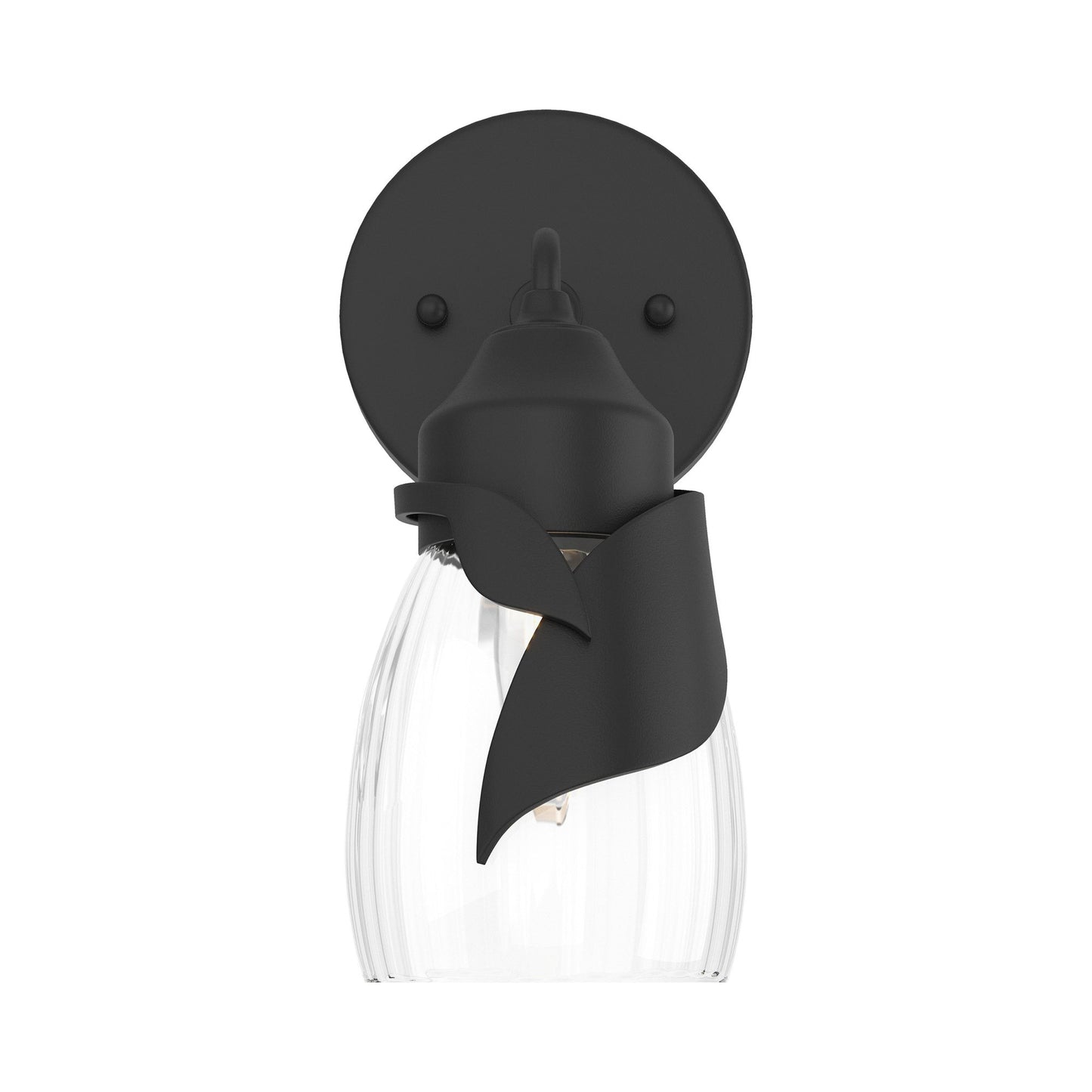 Lapas Bath Wall Light in Black (Water Glass).