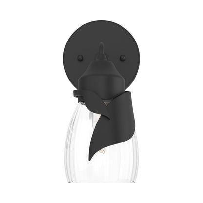 Lapas Bath Wall Light in Black (Water Glass).