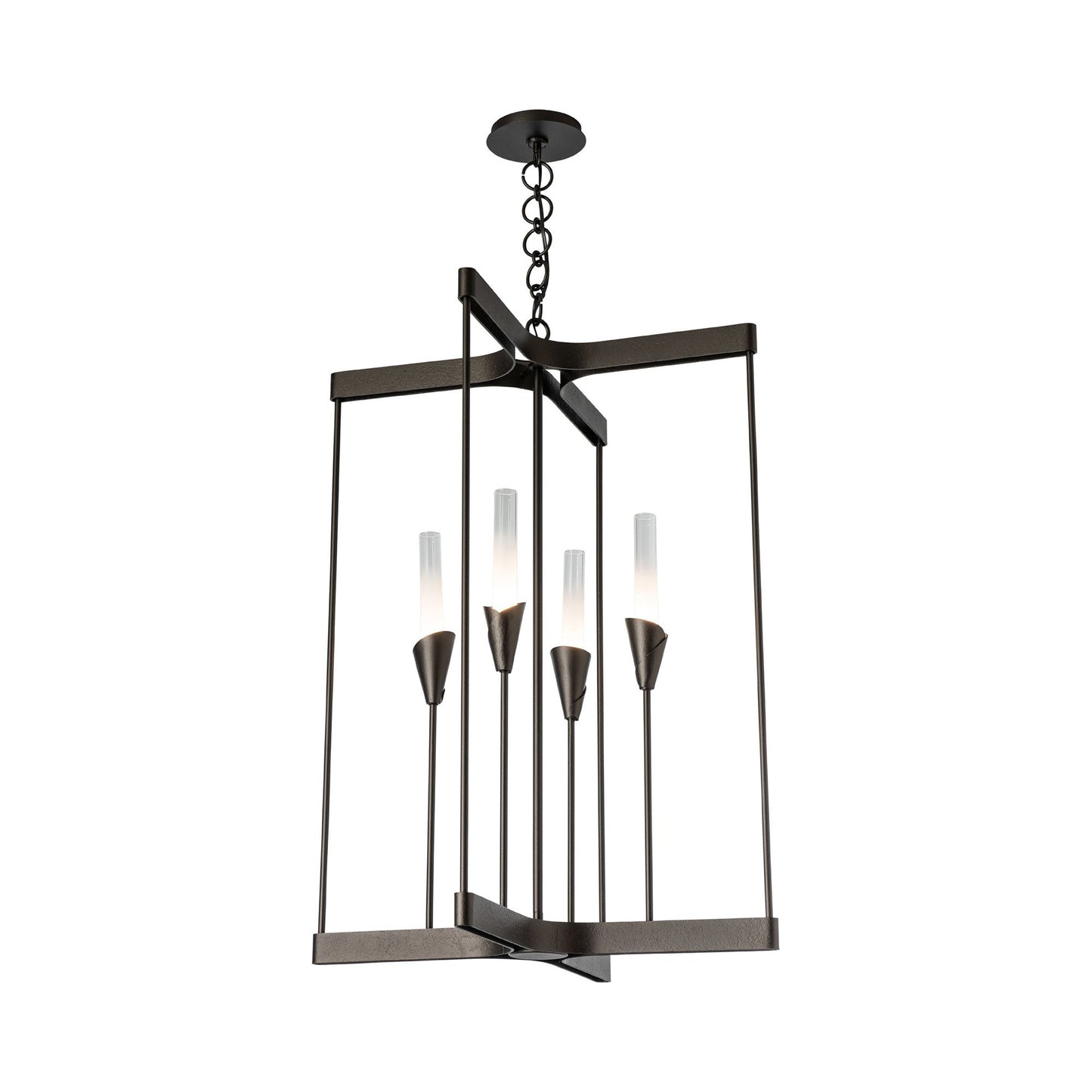 Lilium Chandelier in Oil Rubbed Bronze.
