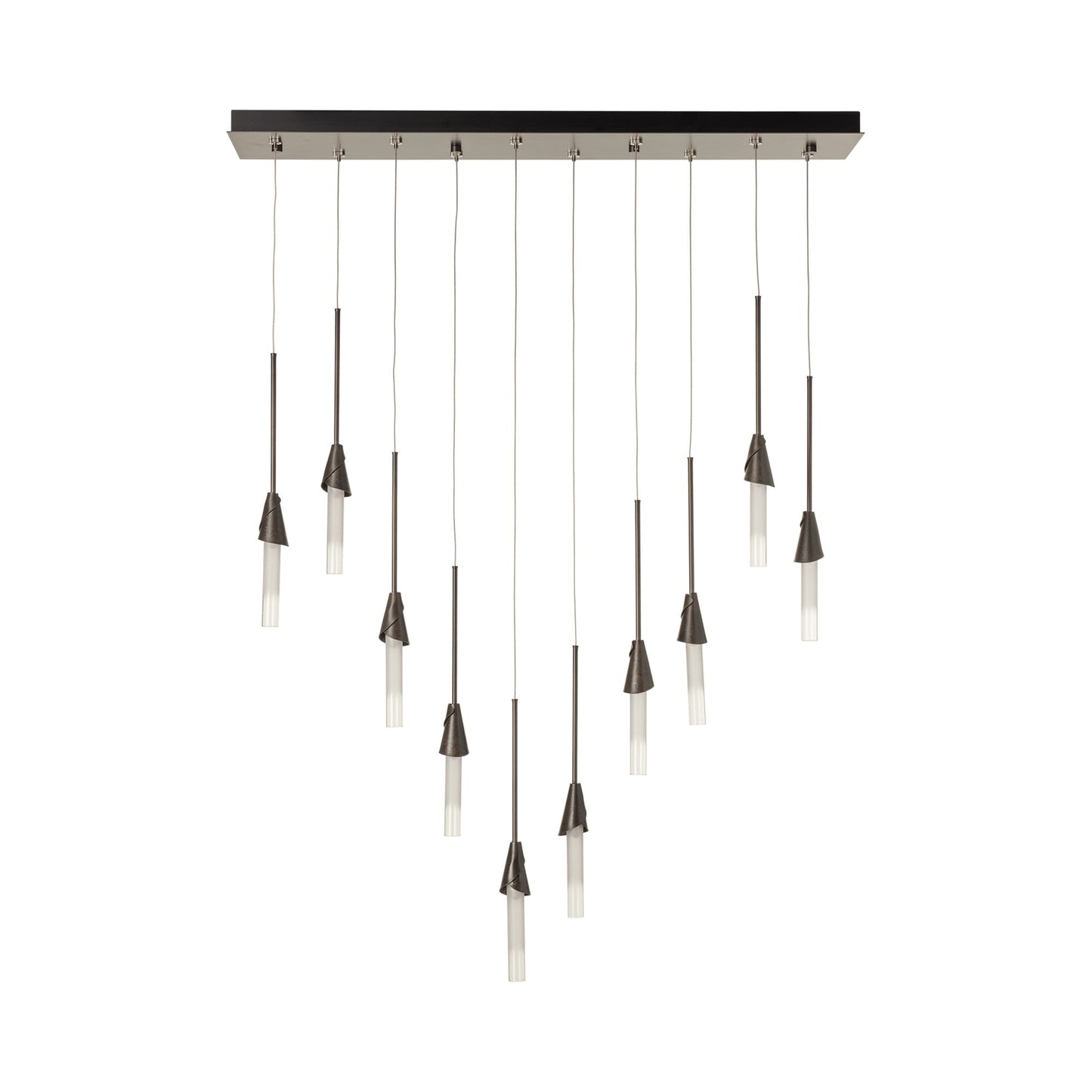 Lilium Linear Pendant Light in Dark Smoke (Standard).