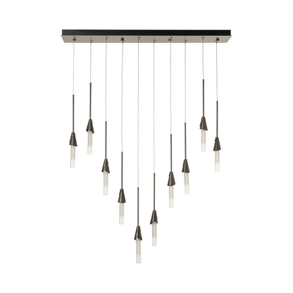 Lilium Linear Pendant Light in Dark Smoke (Standard).
