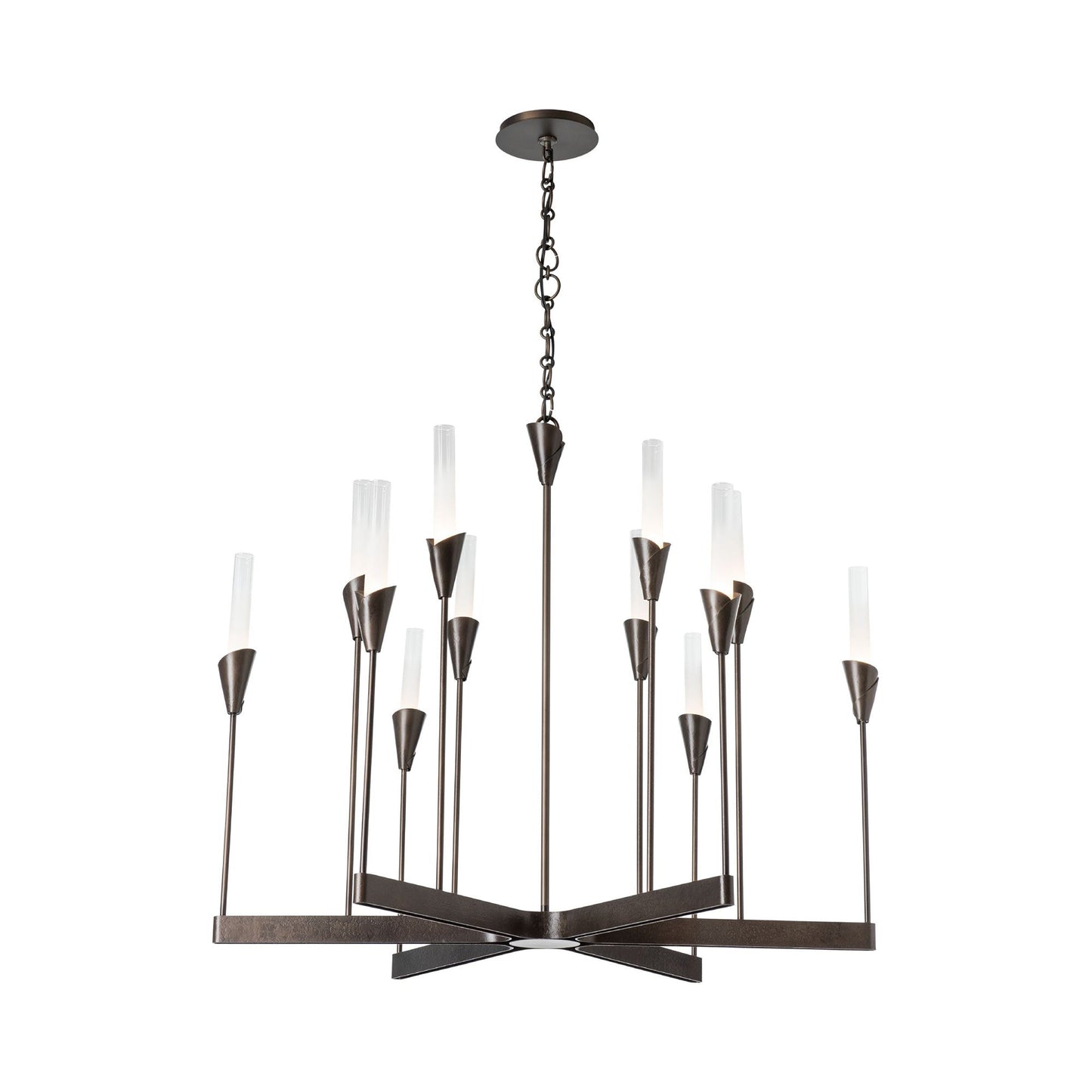 Lilium Multi-Light Chandelier in Dark Smoke (12-Light).