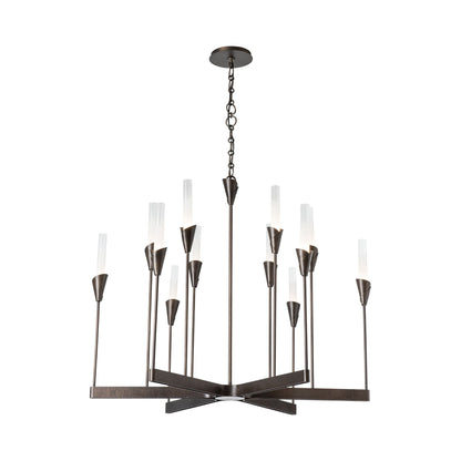 Lilium Multi-Light Chandelier in Dark Smoke (12-Light).