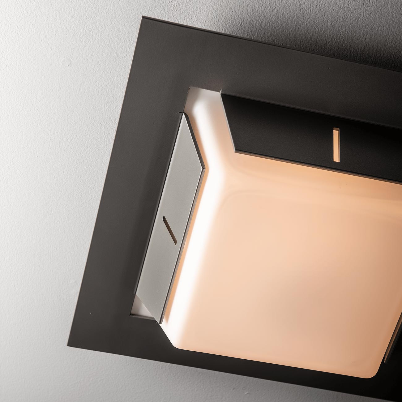 Linea Outdoor LED Flush Mount Ceiling Light in Detail.