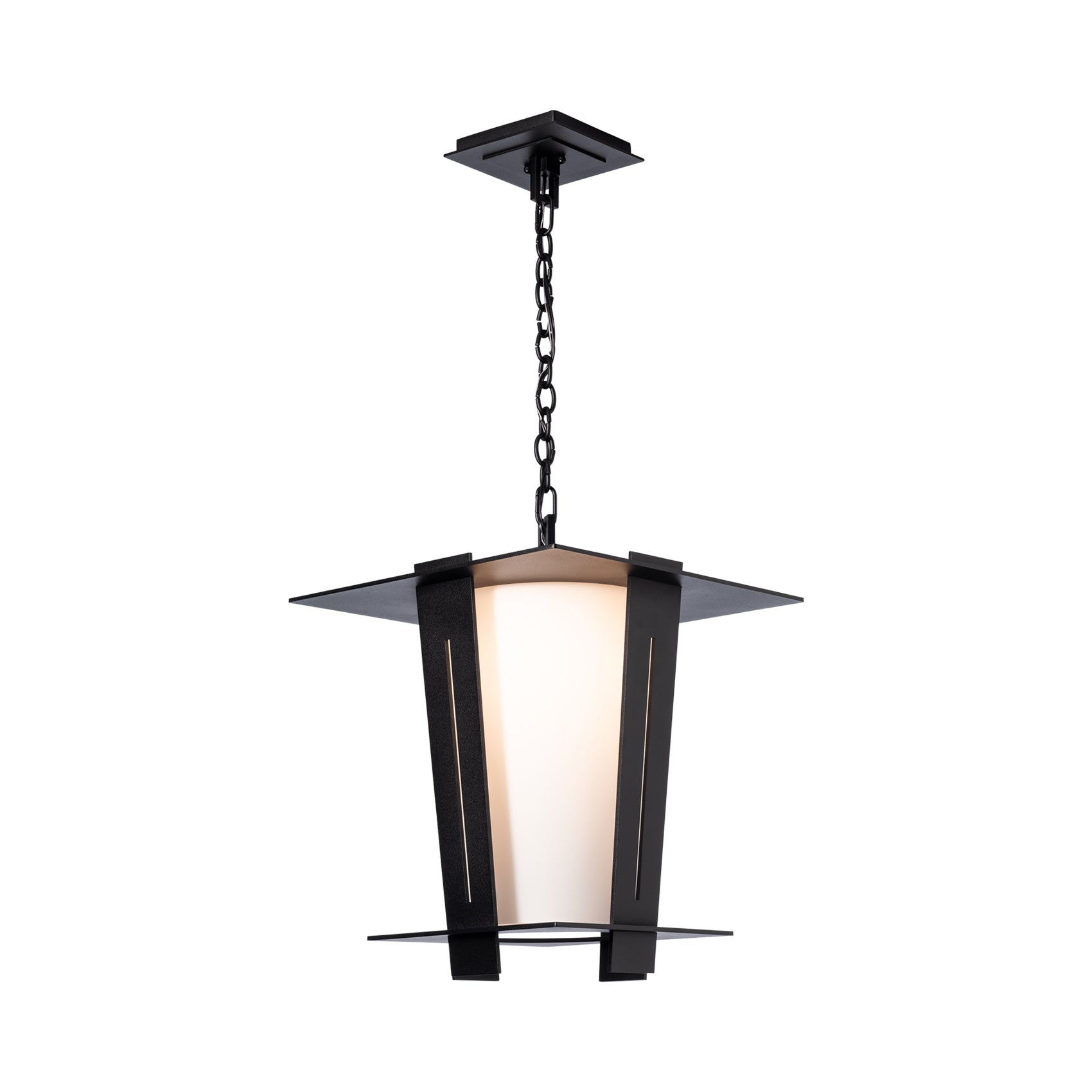 Linea Outdoor Pendant Light in Coastal Black.