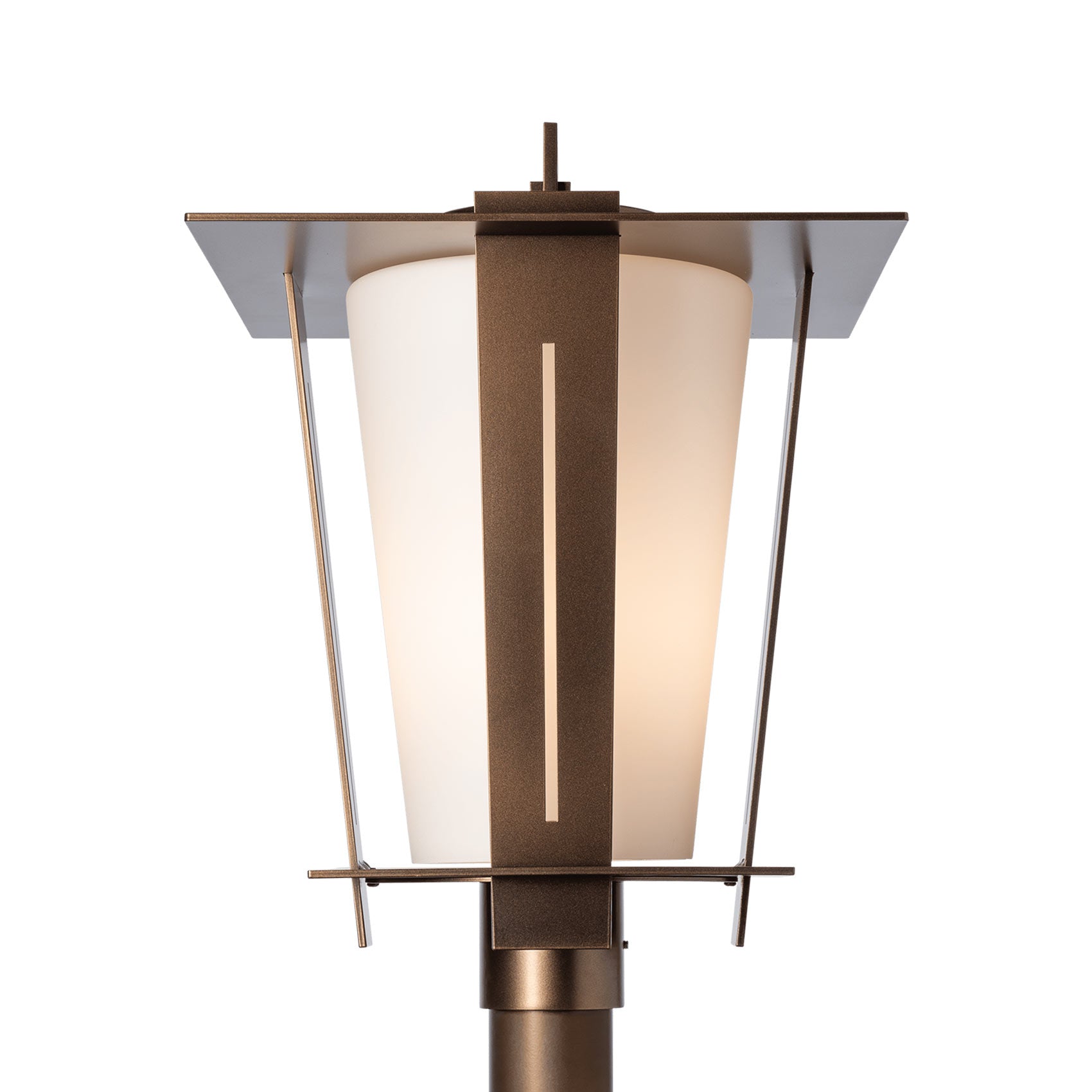 Linea Outdoor Post Light in Coastal Bronze.