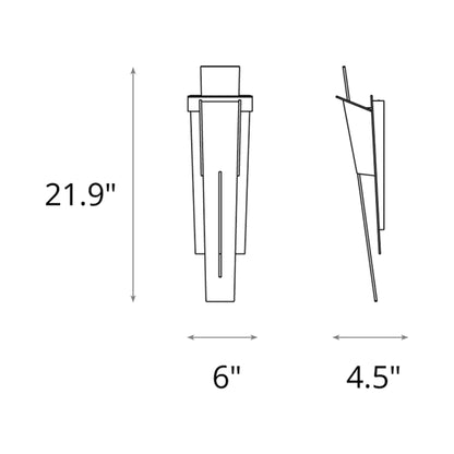 Linea Outdoor Wall Light - line drawing.