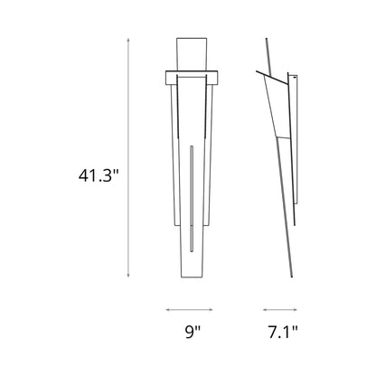 Linea Outdoor Wall Light - line drawing.