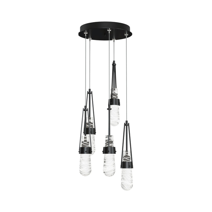Link Pendant Light in Ink/Clear with White Threading Glass (Standard).