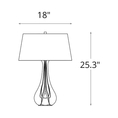 Lino Table Lamp - line drawing.