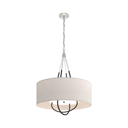 Loop Pendant Light in Vintage Platinum (Black/Flax).