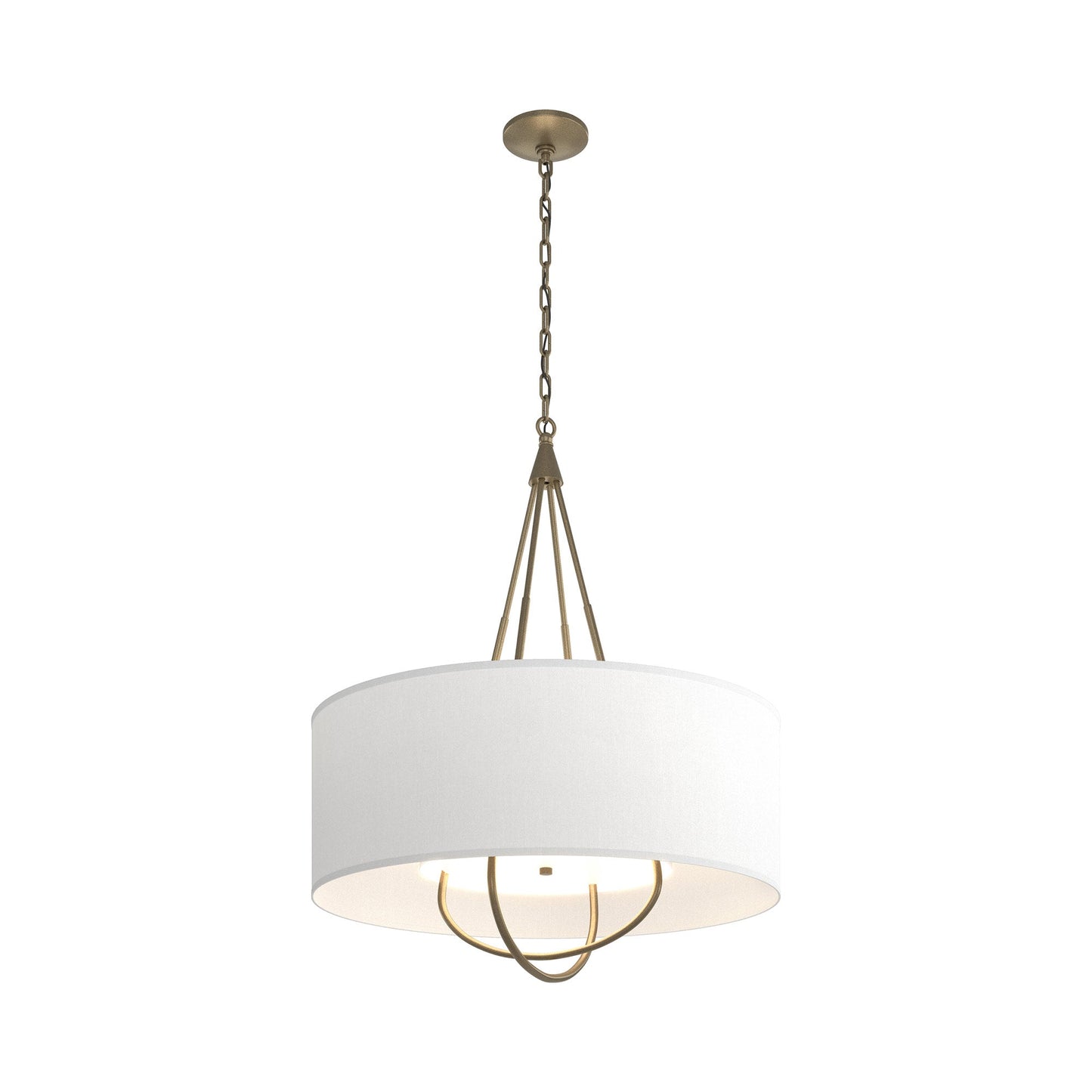 Loop Pendant Light in Soft Gold (Soft Gold/Natural Anna).
