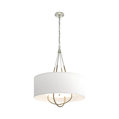 Loop Pendant Light in Sterling (Soft Gold/Natural Anna).