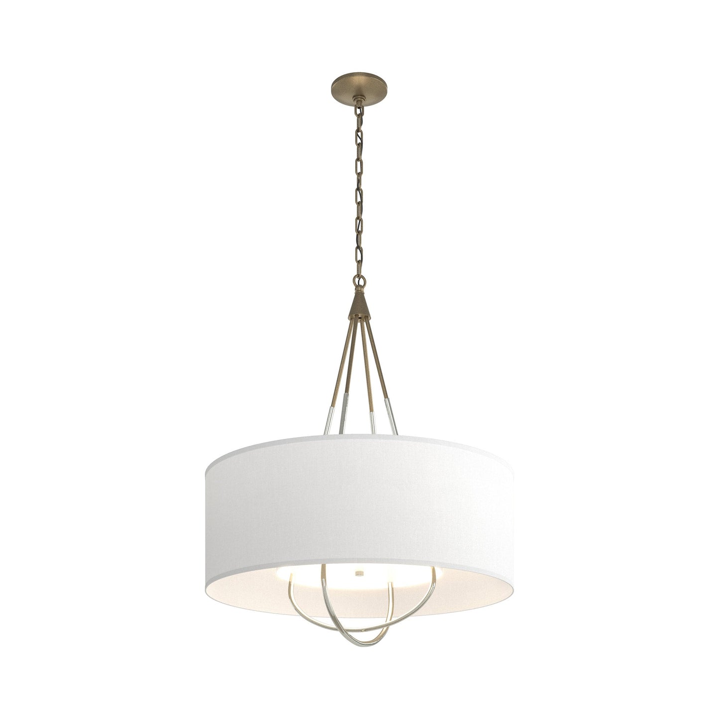 Loop Pendant Light in Soft Gold (Sterling/Natural Anna).