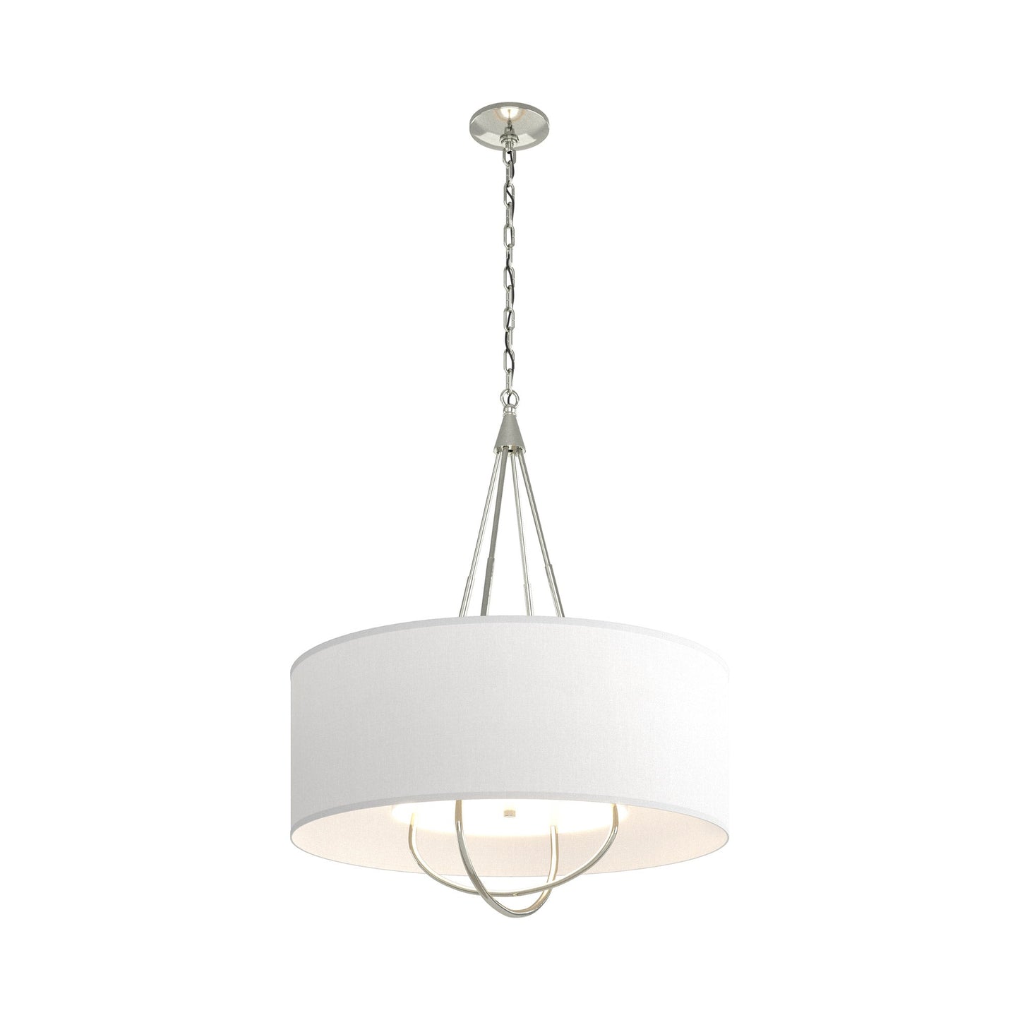 Loop Pendant Light in Sterling (Sterling/Natural Anna).