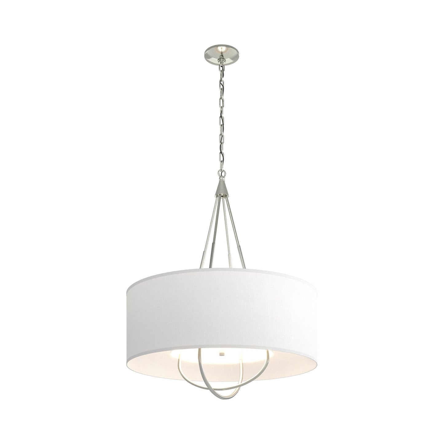 Loop Pendant Light in Sterling (Vintage Platinum/Natural Anna).