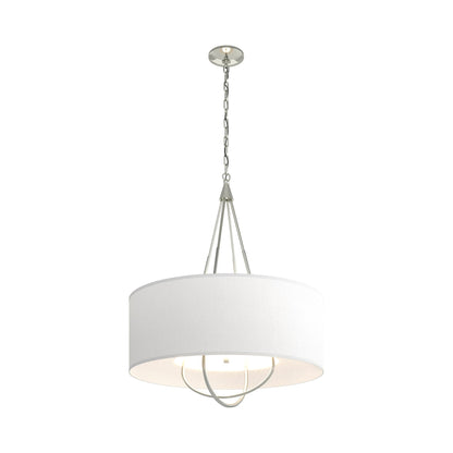 Loop Pendant Light in Sterling (Vintage Platinum/Natural Anna).