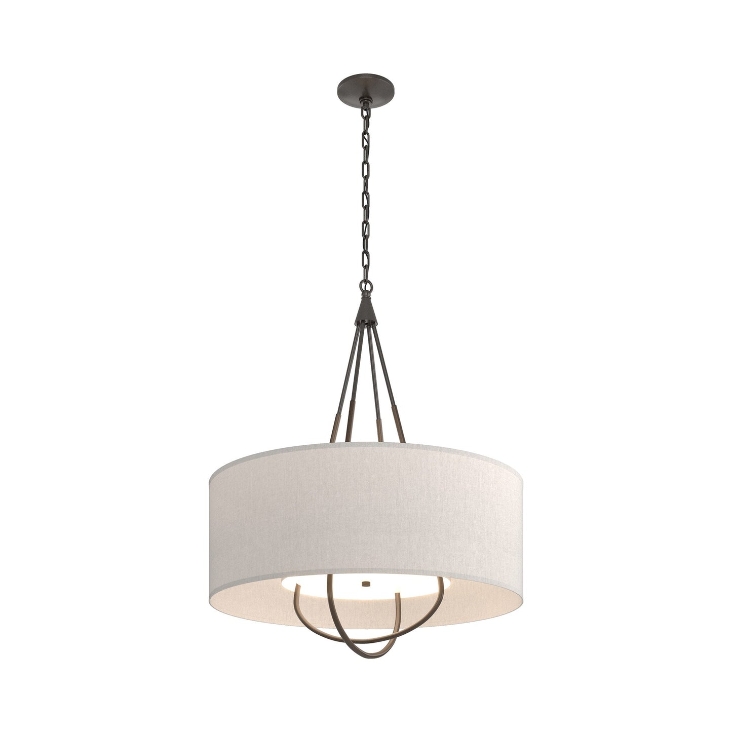 Loop Pendant Light in Oil Rubbed Bronze (Bronze/Flax).