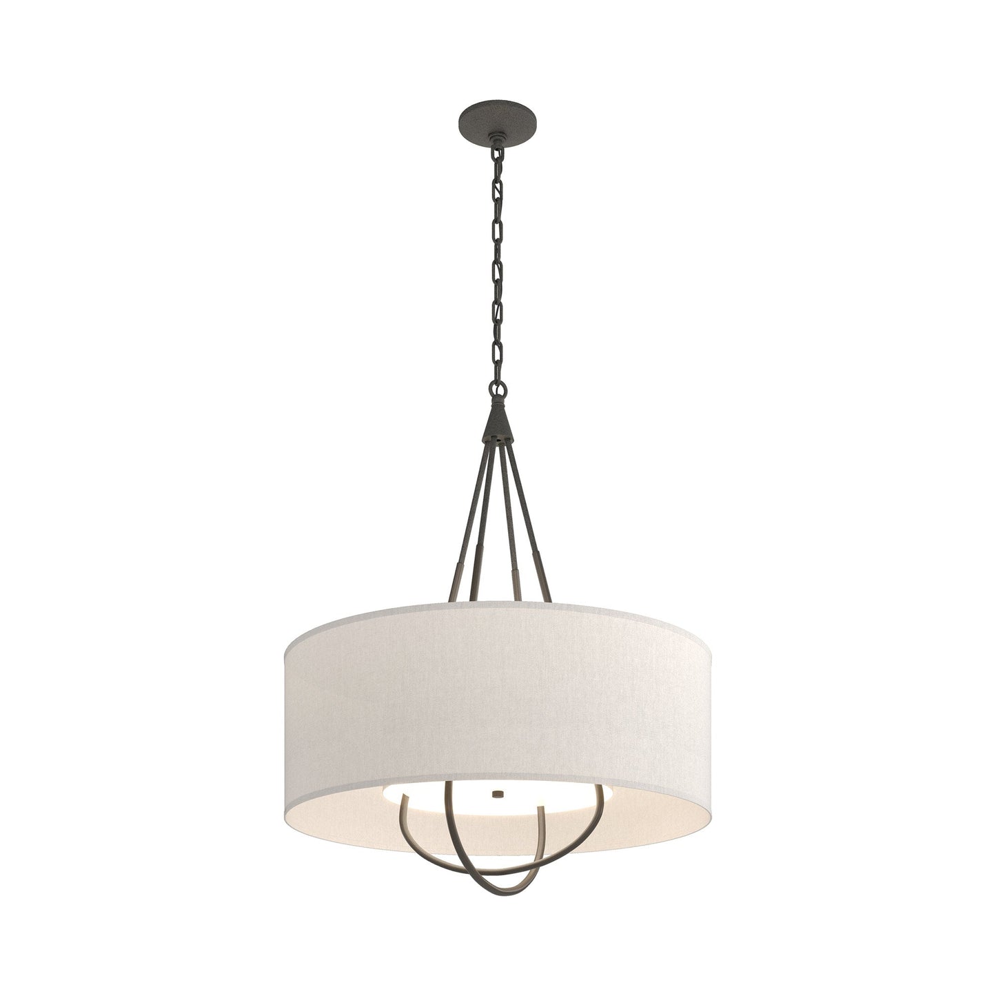 Loop Pendant Light in Natural Iron (Dark Smoke/Flax).