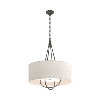 Loop Pendant Light in Natural Iron (Dark Smoke/Flax).