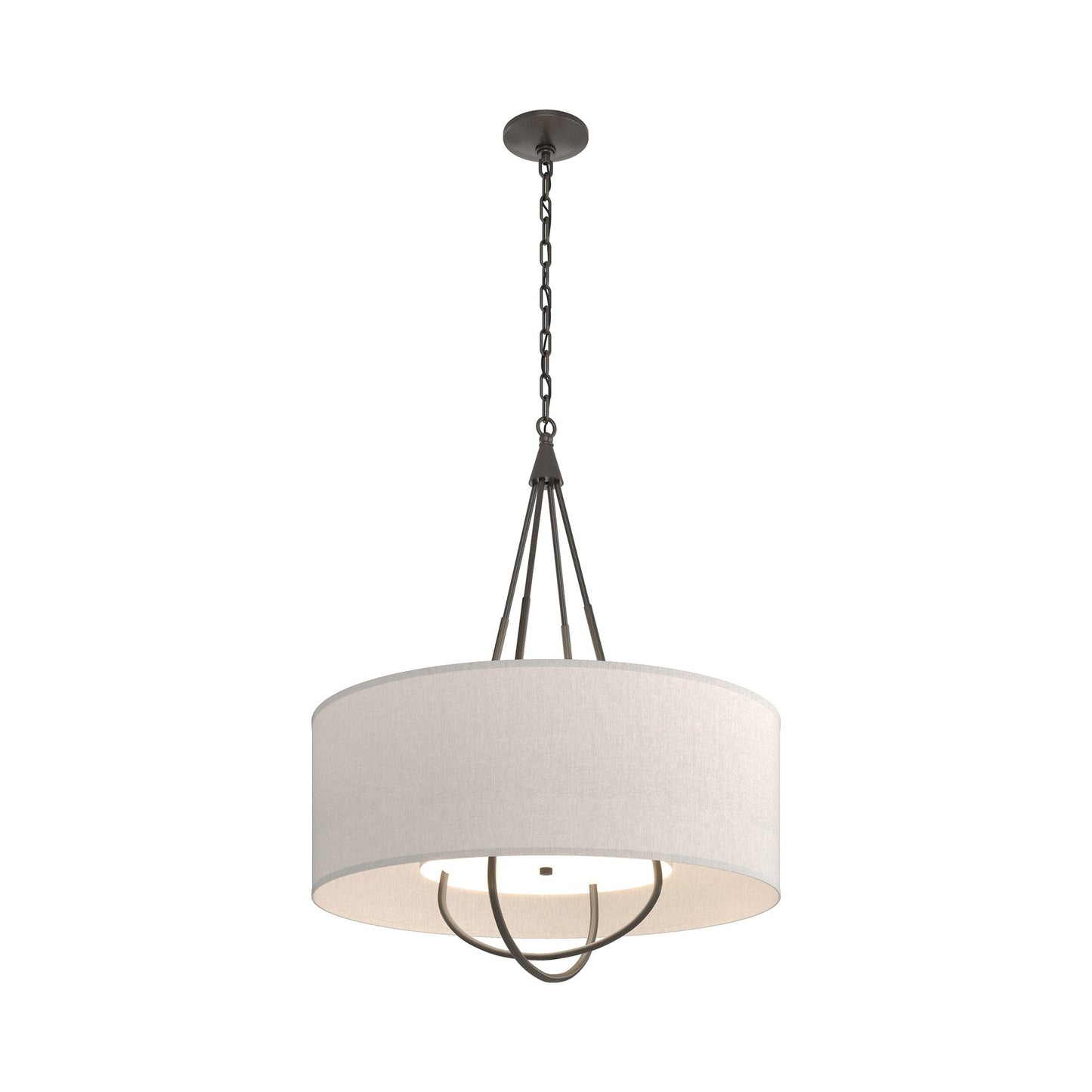 Loop Pendant Light in Oil Rubbed Bronze (Dark Smoke/Flax).