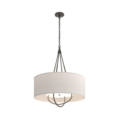 Loop Pendant Light in Oil Rubbed Bronze (Dark Smoke/Flax).