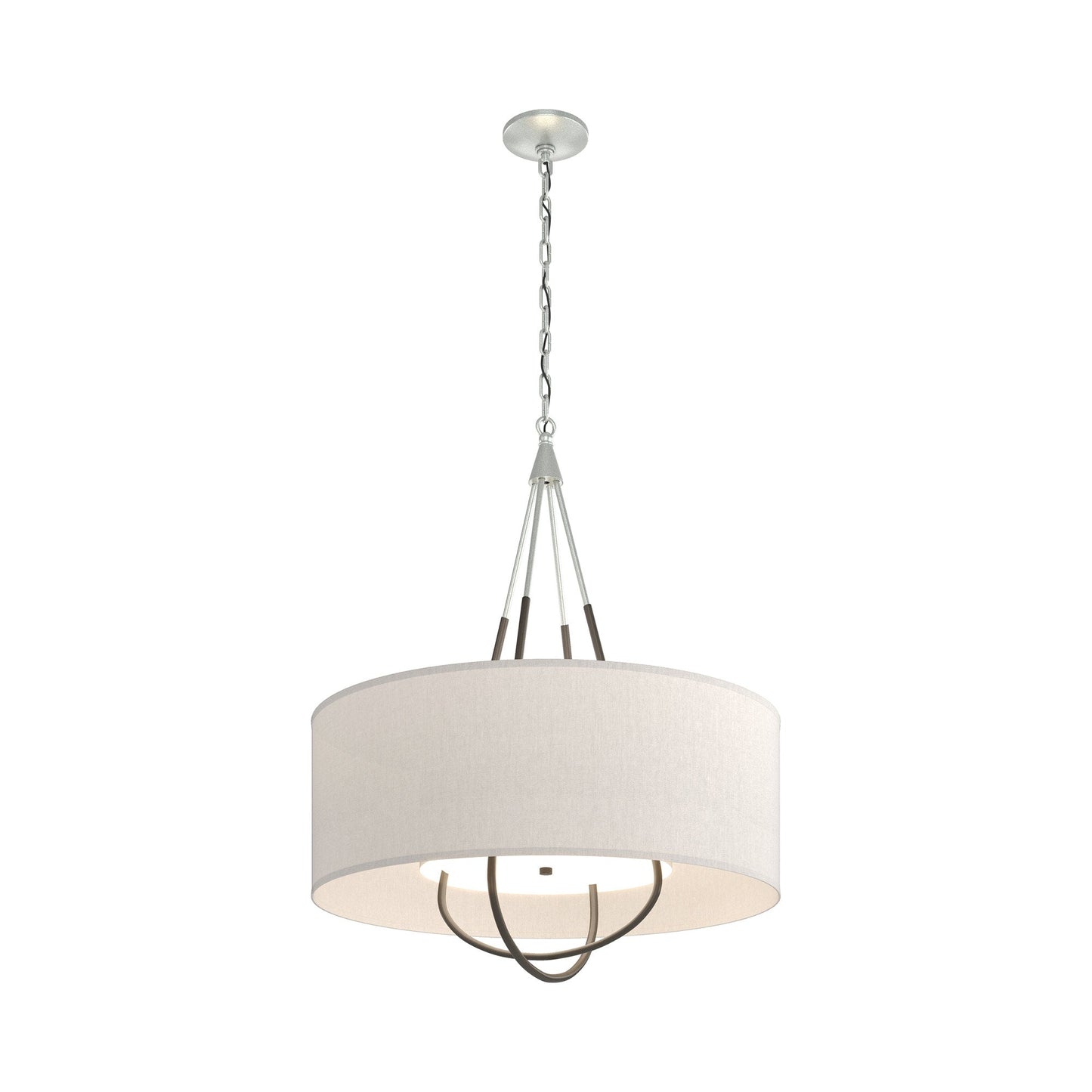 Loop Pendant Light in Vintage Platinum (Dark Smoke/Flax).