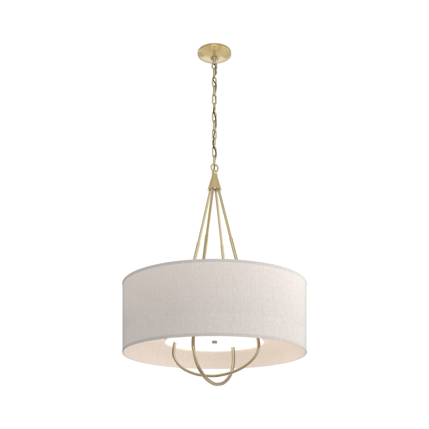 Loop Pendant Light in Modern Brass (Modern Brass/Flax).