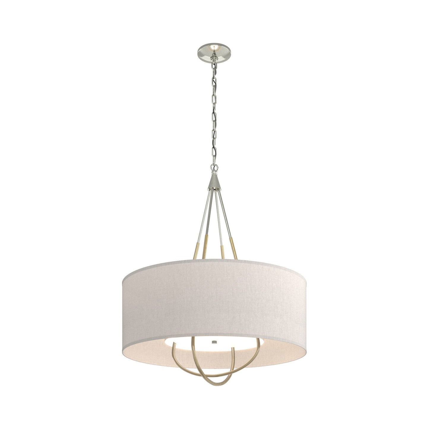 Loop Pendant Light in Sterling (Modern Brass/Flax).