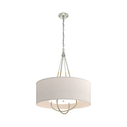 Loop Pendant Light in Sterling (Modern Brass/Flax).