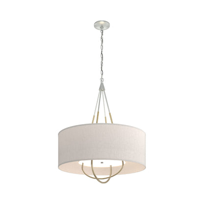 Loop Pendant Light in Vintage Platinum (Modern Brass/Flax).