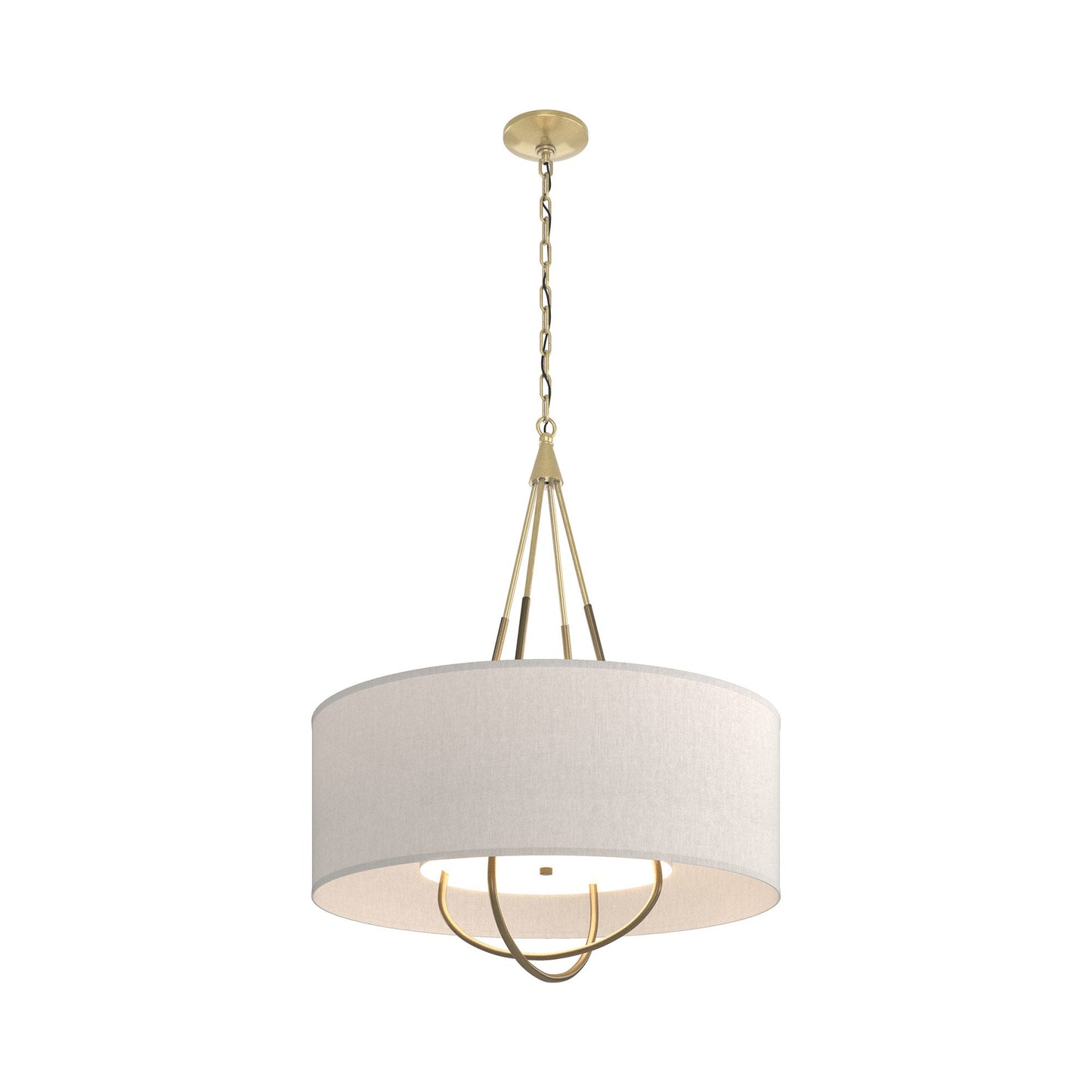 Loop Pendant Light in Modern Brass (Soft Gold/Flax).