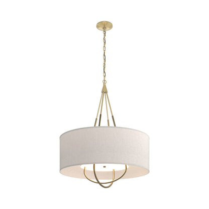 Loop Pendant Light in Modern Brass (Soft Gold/Flax).