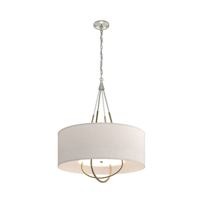 Loop Pendant Light in Sterling (Soft Gold/Flax).
