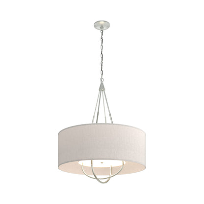 Loop Pendant Light in Vintage Platinum (Sterling/Flax).
