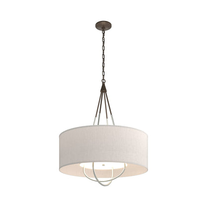 Loop Pendant Light in Bronze (Vintage Platinum/Flax).