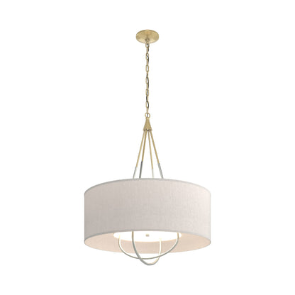 Loop Pendant Light in Modern Brass (Vintage Platinum/Flax).