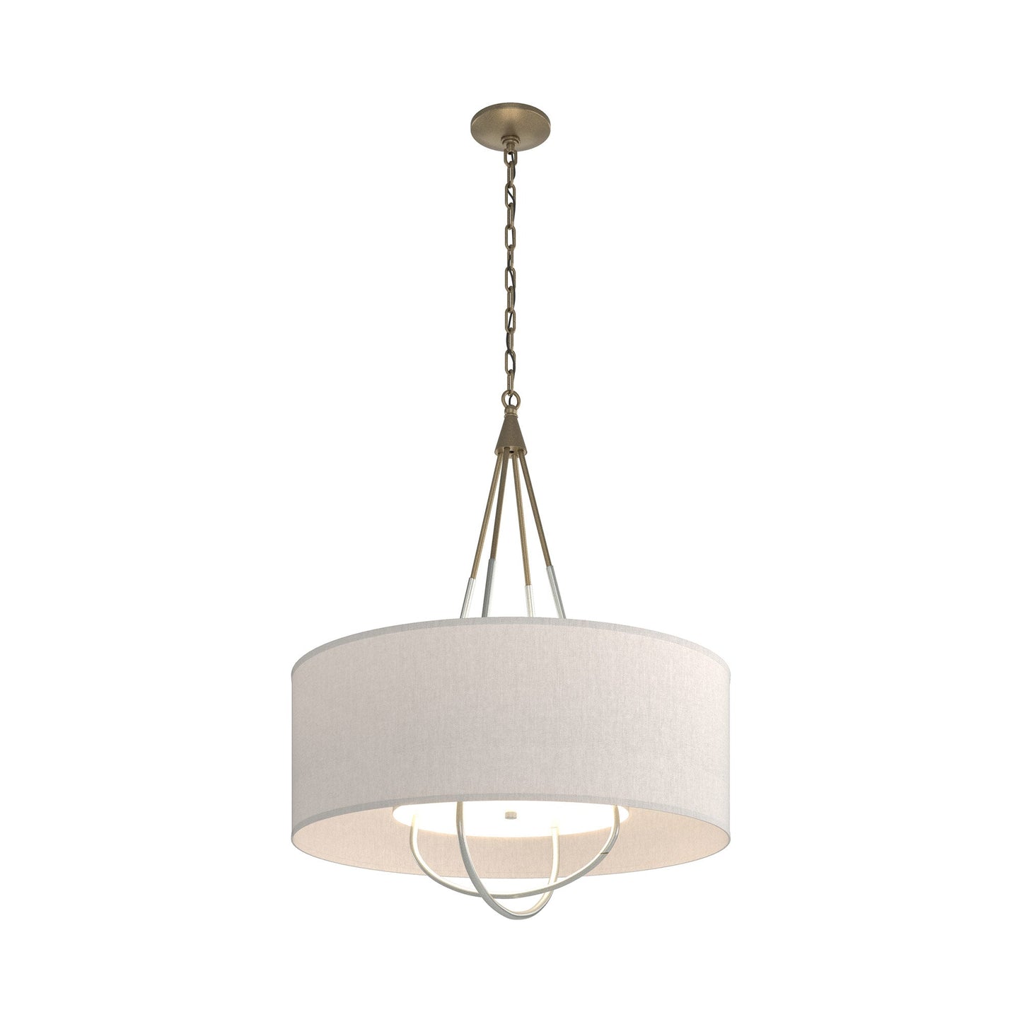 Loop Pendant Light in Soft Gold (Vintage Platinum/Flax).