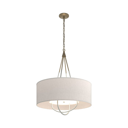 Loop Pendant Light in Soft Gold (Vintage Platinum/Flax).