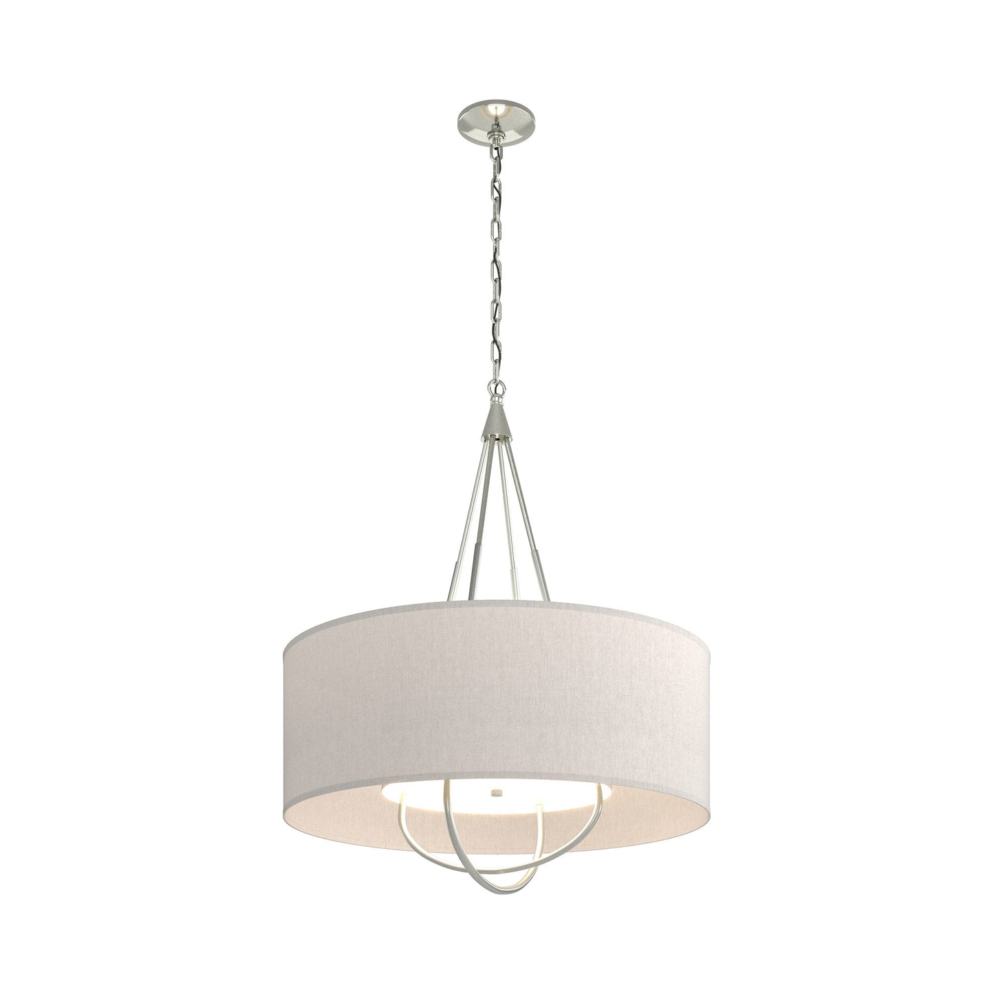 Loop Pendant Light in Sterling (Vintage Platinum/Flax).