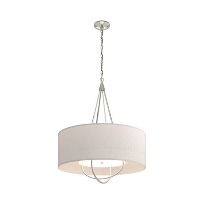Loop Pendant Light in Sterling (Vintage Platinum/Flax).
