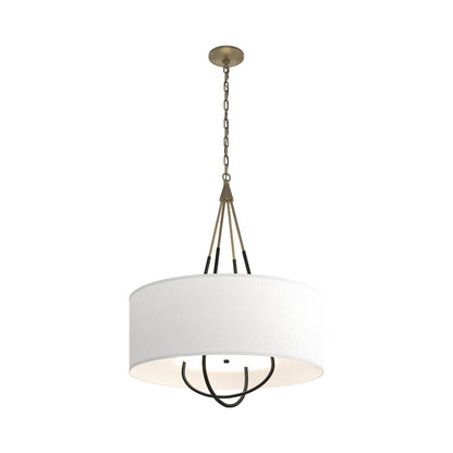 Loop Pendant Light in Soft Gold (Black/Natural Anna).