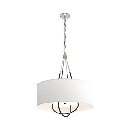 Loop Pendant Light in Sterling (Black/Natural Anna).