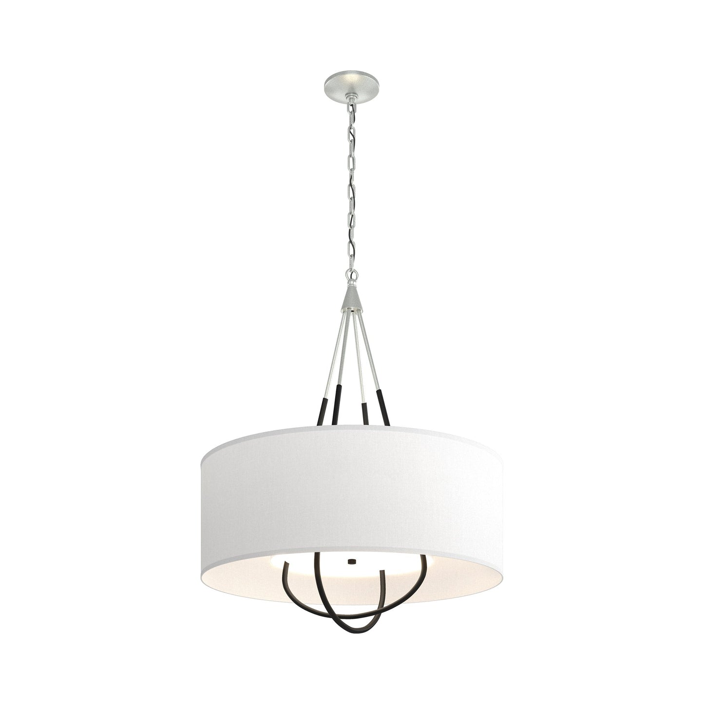 Loop Pendant Light in Vintage Platinum (Black/Natural Anna).