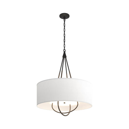 Loop Pendant Light in Black (Bronze/Natural Anna).